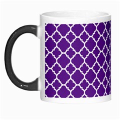 Royal Purple Quatrefoil Pattern Morph Mug
