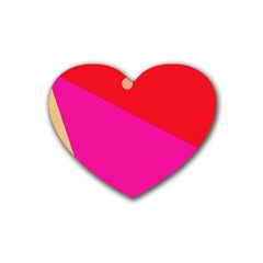 Colorful Abstraction Rubber Coaster (heart) 