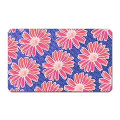Pink Daisy Pattern Magnet (rectangular)