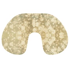 Light Circles, Brown Yellow Color Travel Neck Pillows