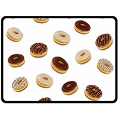 Donuts Pattern Fleece Blanket (large) 