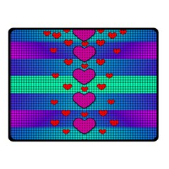 Hearts Weave Fleece Blanket (small)