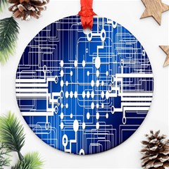 Board Circuits Trace Control Center Ornament (round)