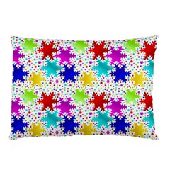 Snowflake Pattern Repeated Pillow Case