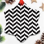 Pattern Black 1 Snowflake Ornament (Two Sides) Back