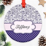 Pattern Purple 2 Round Ornament (Two Sides) Front