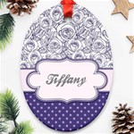 Pattern Purple 2 Oval Ornament (Two Sides) Back