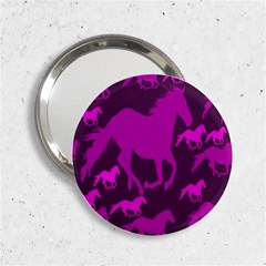 Pink Horses Horse Animals Pattern Colorful Colors 2 25  Handbag Mirrors