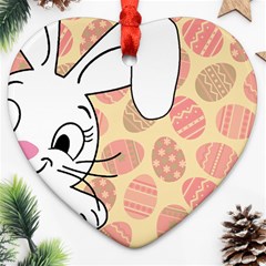 Easter Bunny  Heart Ornament (two Sides)