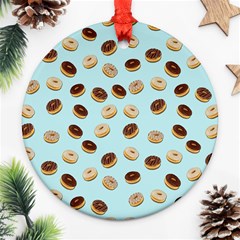 Donuts Pattern Round Ornament (two Sides)