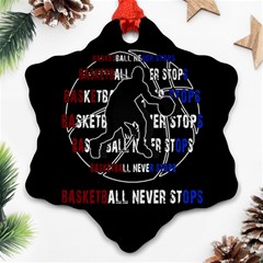 Basketball Never Stops Ornament (snowflake)
