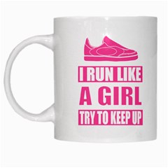 Run Like A Girl White Coffee Mug