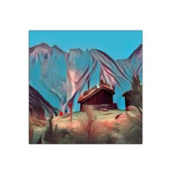 Modern Norway Painting Satin Bandana Scarf