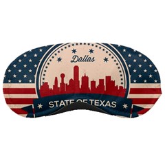 Retro Dallas Texas Skyline Sleeping Masks
