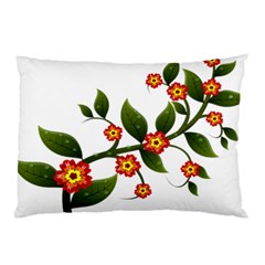 Flower Branch Nature Leaves Plant Pillow Case
