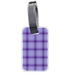 Purple Plaid Original Traditional Luggage Tags (two Sides)