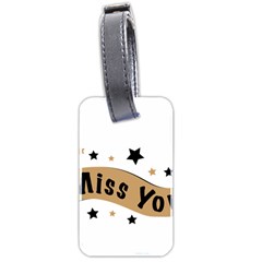 Lettering Miss You Banner Luggage Tags (two Sides)