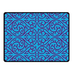 Monogram Blue Purple Background Fleece Blanket (small)
