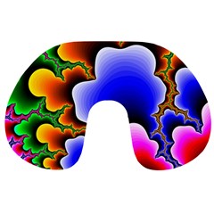 Fractal Background Pattern Color Travel Neck Pillows