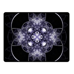 Fractal Blue Denim Stained Glass Fleece Blanket (small)