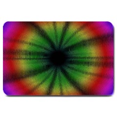 Sunflower Digital Flower Black Hole Large Doormat 