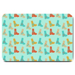 Blue Orange Boots Large Doormat 