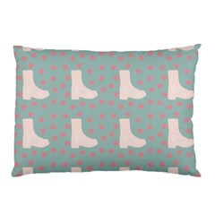 Deer Boots Blue White Pillow Case