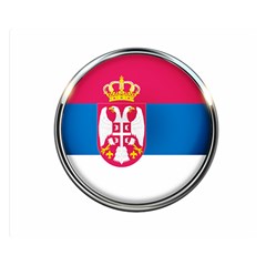 Serbia Flag Icon Europe National Double Sided Flano Blanket (small) 