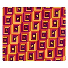 3 D Squares Abstract Background Double Sided Flano Blanket (small) 