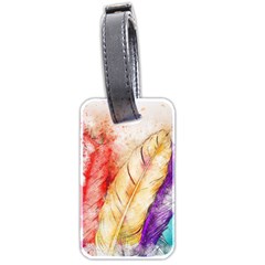 Feathers Bird Animal Art Abstract Luggage Tags (two Sides)