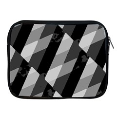 Black And White Grunge Striped Pattern Apple Ipad 2/3/4 Zipper Cases