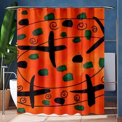 Egg Amongst Crosses Shower Curtain 60  X 72  (medium) 