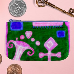 Hearts For The Pink Cross Large Coin Purse