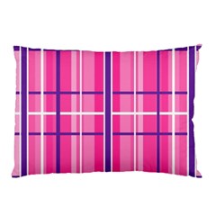 Gingham Hot Pink Navy White Pillow Case