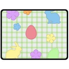 Easter Patches  Fleece Blanket (large) 