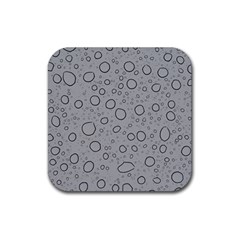 Water Glass Pattern Drops Wet Rubber Coaster (square) 