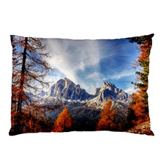 Dolomites Mountains Italy Alpine Pillow Case (two Sides)