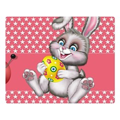 Illustration Rabbit Easter Double Sided Flano Blanket (large) 