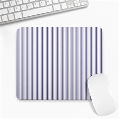 Mattress Ticking Wide Striped Pattern In Usa Flag Blue And White Large Mousepads