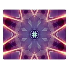 Abstract Glow Kaleidoscopic Light Double Sided Flano Blanket (large) 