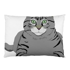 Cat Kitty Gray Tiger Tabby Pet Pillow Case (two Sides)