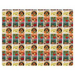 Victorian Fruit Labels Double Sided Flano Blanket (medium) 