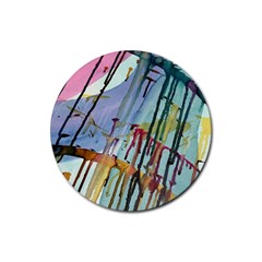 Chaos In Colour  Rubber Coaster (round) 