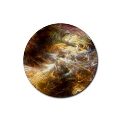 Fractal Background Color Colorful Rubber Coaster (round) 