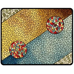 Background Cubism Circle Shape Fleece Blanket (medium) 