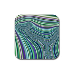 Art Fractal Gradient Colorful Infinity Pattern Rubber Coaster (square) 
