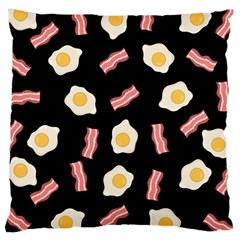 Bacon And Egg Pop Art Pattern Large Cushion Case (two Sides)