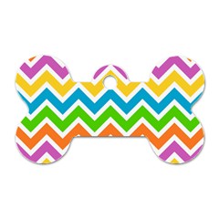 Chevron Pattern Design Texture Dog Tag Bone (one Side)