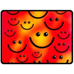 Smile Smiling Face Happy Cute Fleece Blanket (large) 