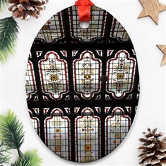Stained Glass Window Repeat Ornament (oval)